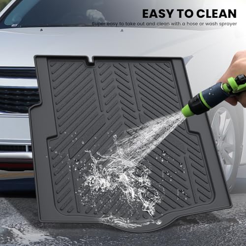 Image of LASFIT Trunk Mat for Chevy Cruze 2016-2019 (Not for 2016 Cruze Limited) | Only Fit Cargo with Spare Tire; Fit Sedan, Not for Hatchback; 3D Scanning Technology, Easy to Wash