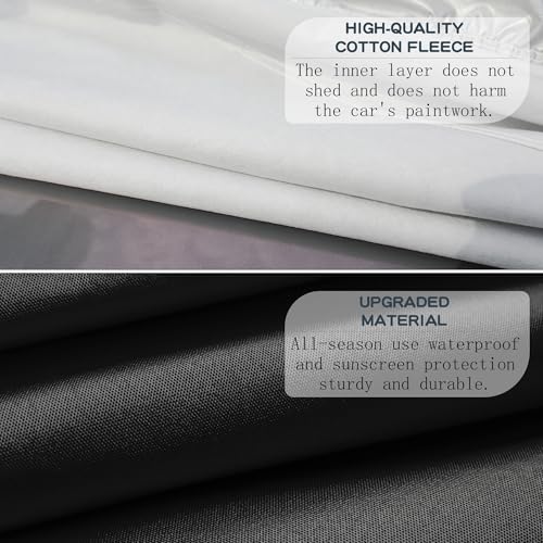 Image of Car Cover Waterproof All Weather,Car Covers for Automobiles with Driver Door Zipper,Outdoor Car Cover Rain,Snow and UV Protection with Waterproof Adhesive Strip,Fit SUV-Length 200 inch to 206 inch
