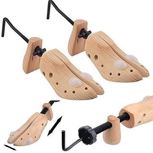 SHOE STRETCHERS TREE WOODEN OR MEN EXPANDABLE SHAPE BUNION CORN BLISTER FOR MOST OF THE SHOES.