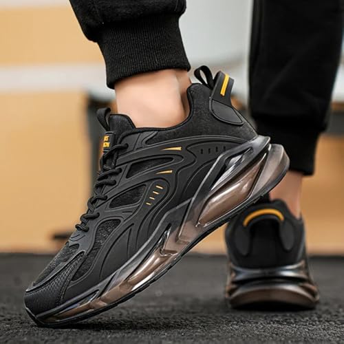 Athletic Running Shoes, Cushion Sneakers, Lightweight Breathable Walking Shoes, Black3