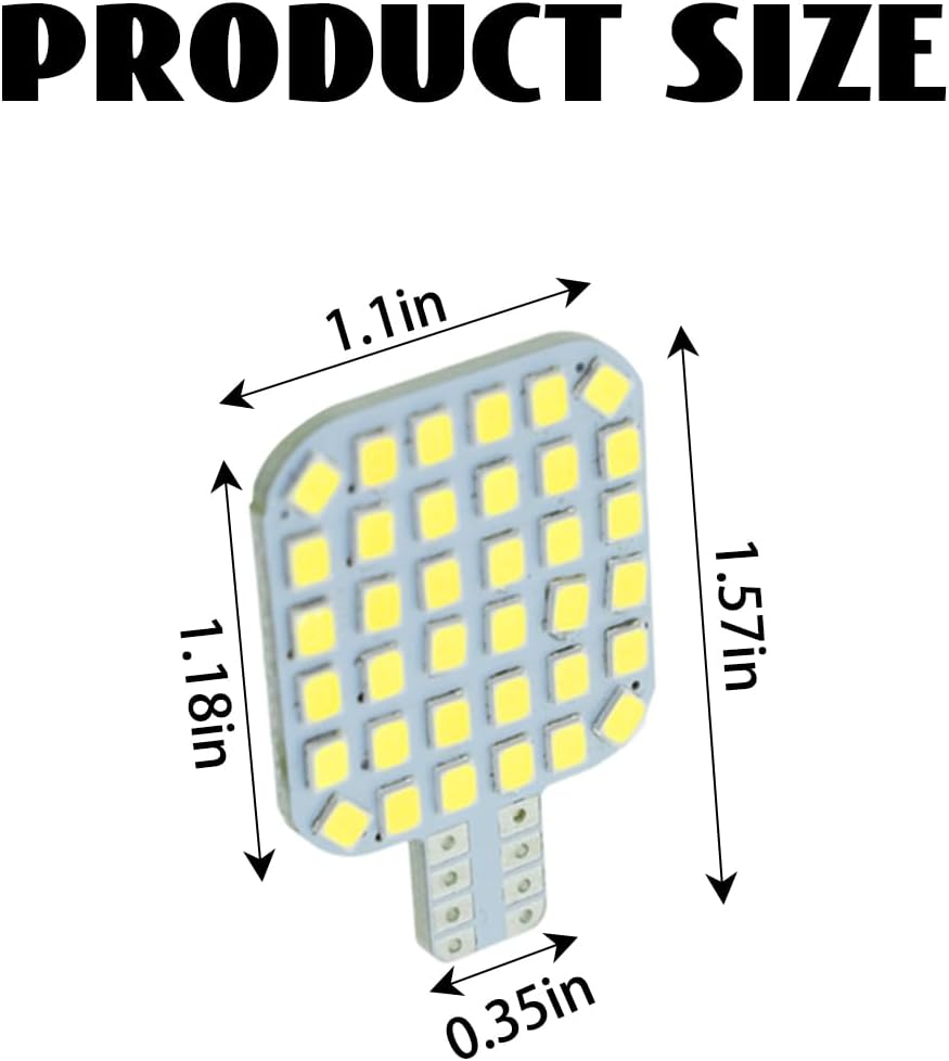 AUCELI T10 921 922 912 194 RV LED Bulbs, 10 PCS Super Bright Interior LED Light Replacement, 36-SMD 2835 White Light Bulbs, Ceiling Dome Indoor Light for 12V RV Camper Trailer Motorhome Boat
