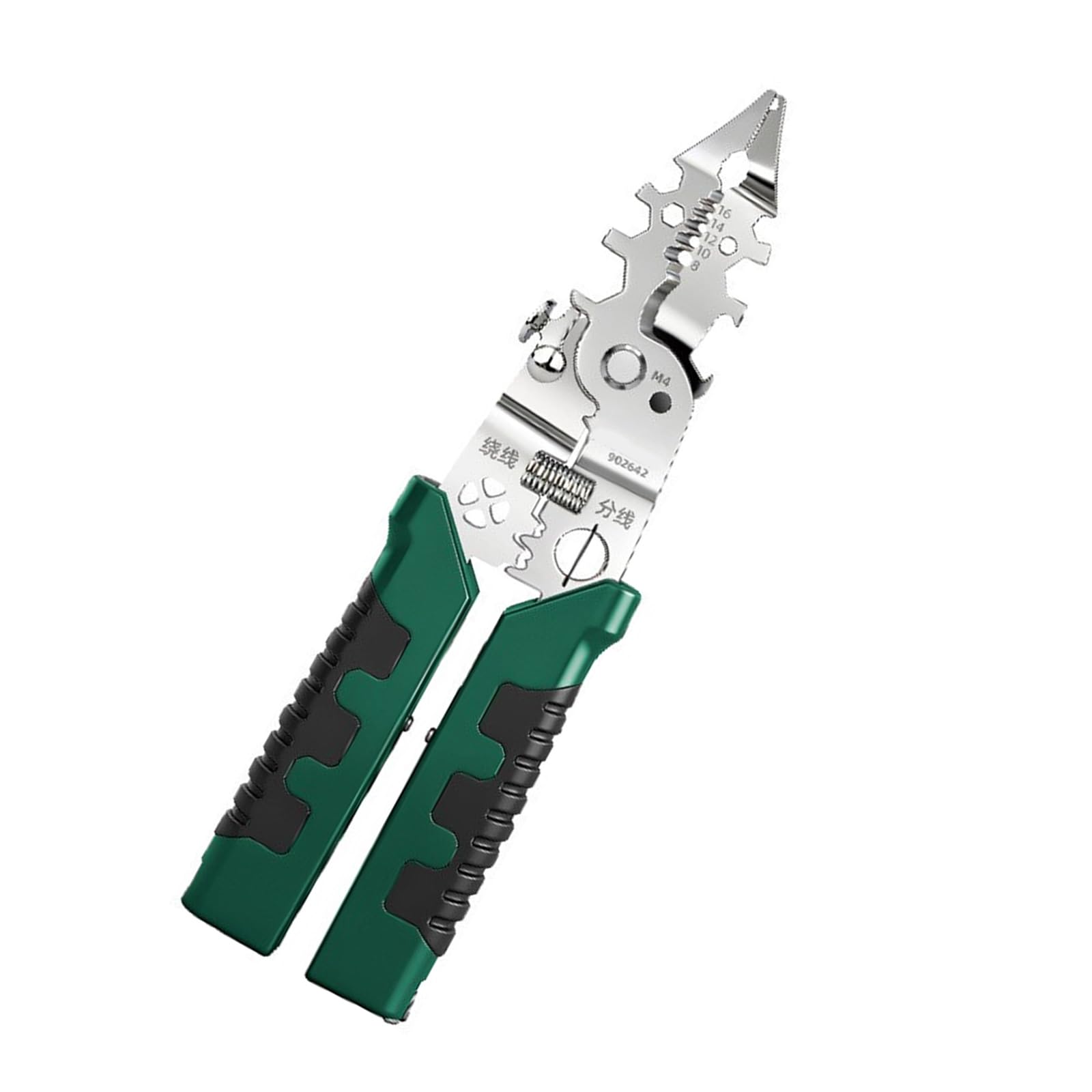 Wire Stripping Pliers with Electricity Tester Multifunctional Stripping Plier Electrician Crimping Cable Cutting Live Detection Stripper Tool