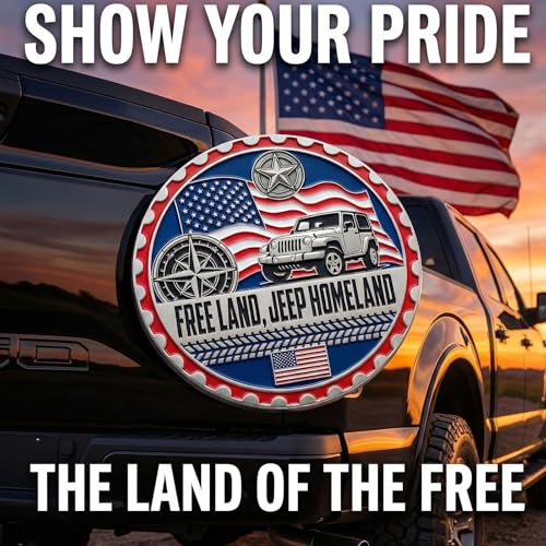 Image of 2 pcs Car Emblem 4 x 4 Metal Automotive Badge 3D Metal Car Badges Emblems Round Emblem Decals Car Badge Decals Stickers Compatible with Vehicles Trucks SUV RV Decorations (Free Land)