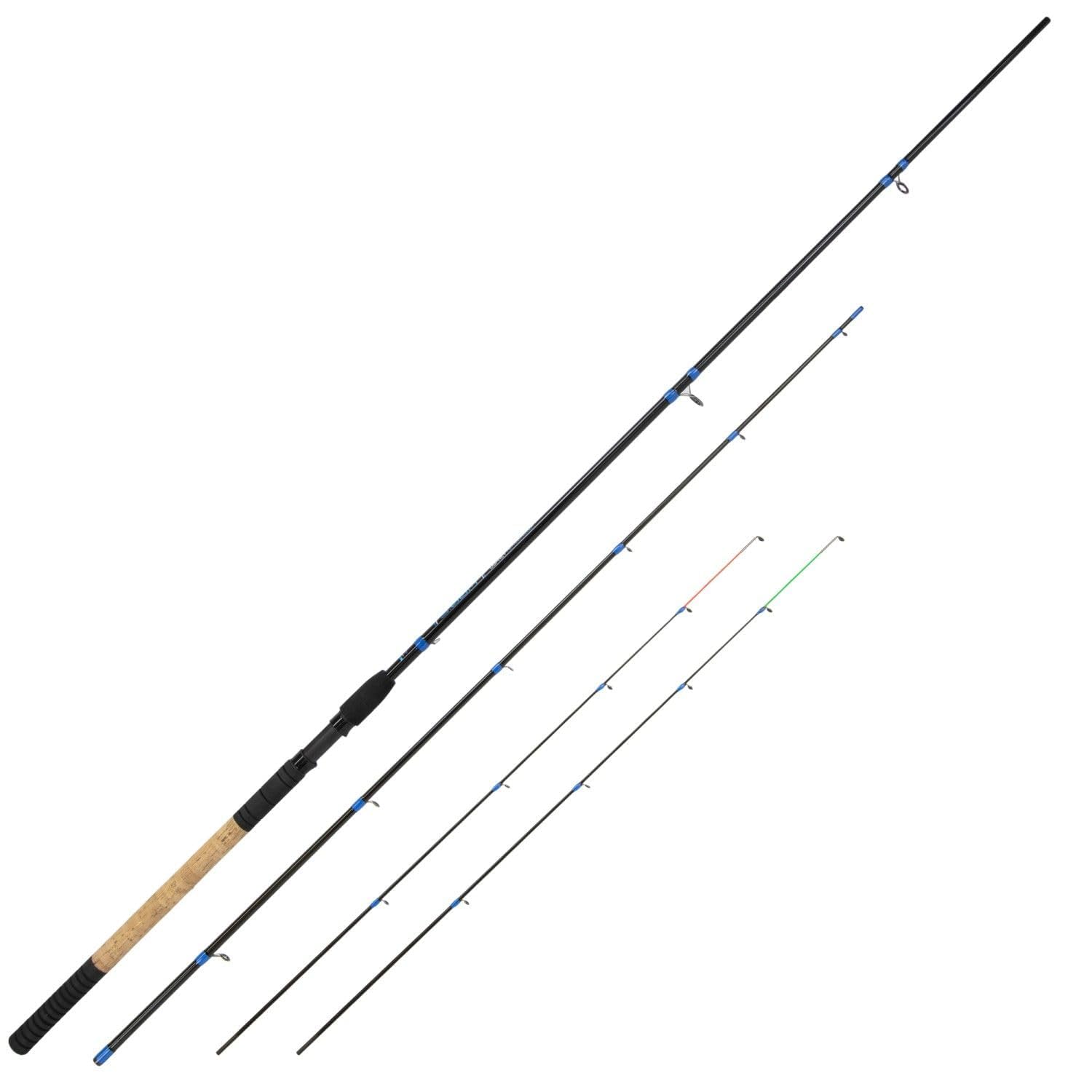JVS Zestaw wędek podajnikowych - metoda Osprey Wędka podajnikowa 3,30m - Waga wyrzutu 10-40g - kołowrotek do podajników - Method Feeder Kosze