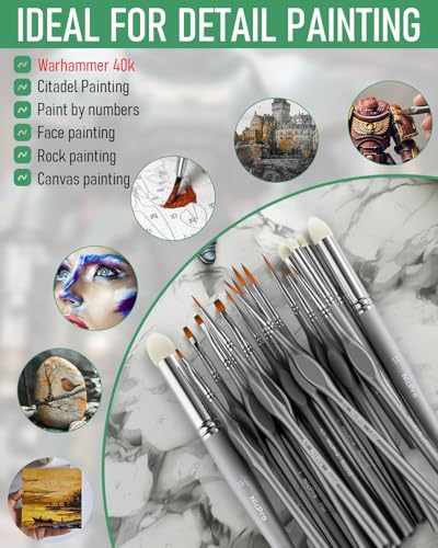 Nicpro Miniature Paint Brushes Dry Brush thumb #5