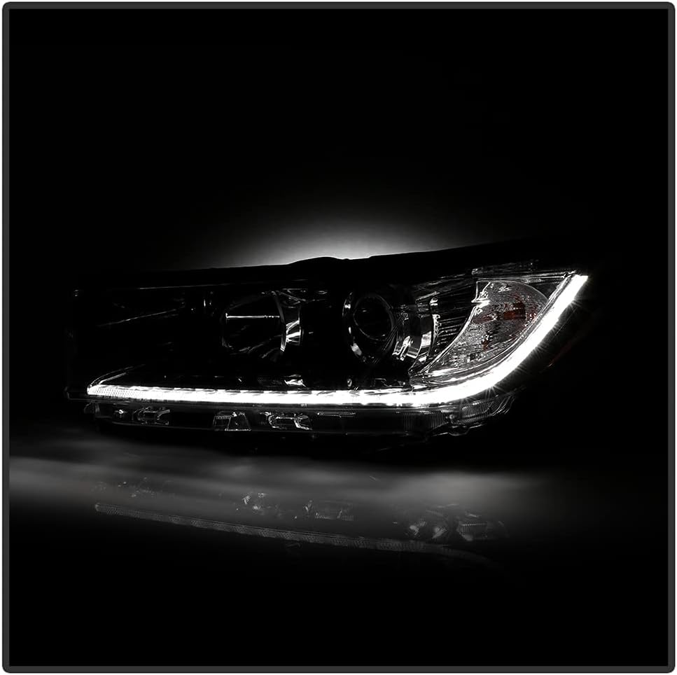 ACANII - For [LED DRL Model Only] 2017 2018 2019 Toyota Highlander LED DRL Projector Headlights Headlamps Set Left+Right