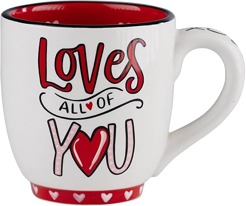 Miniatura 2 de Glory Haus Taza de café grande All of Me – Taza de té de cerámica de 16 onzas con detalles pintados a mano, perfecta para chocolate caliente, regalo