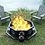 Auhilence 45 inch Extra Large Fire Pit, Outdoor Wood Burning Fire Pit for Outside Octagonal Heavy Duty Firepit for Camping, Backyard, Patio, Black