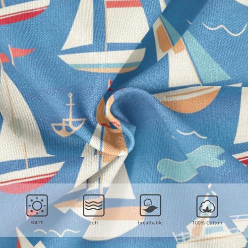 Wusikd Boats Anchor Boys' Underwear Cotton Wave Boys Briefs Soft Toddler Underwear 2T3