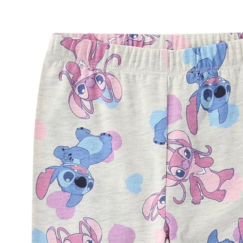 Image of Disney Lilo & Stitch Girls 2 Piece Short Sleeve T-Shirt and Legging Pants Set for Big Kids