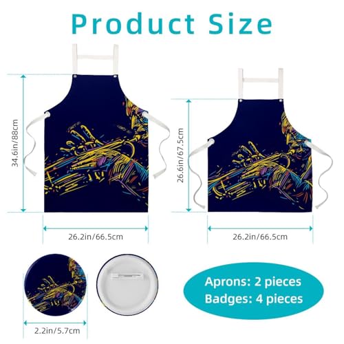 Tablier de serveuse multicolore pour cuisine, bistrot et travail - 2