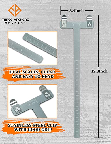 THREE ARCHERS Archery T Bow Square Set Bowstring Nocking Point Buckle Piler for Recurve Bow Hunting Bow (SLIVER) - Image 4