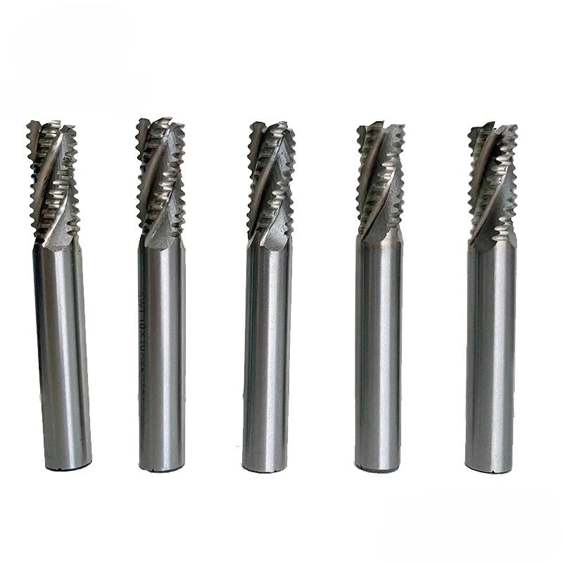 Fresa de desbaste HSS 6 mm, 8, 10, 12 y 16, 4 flautas, hoja sierra 5 a 45 for mecanizado metales(12x12x53x110)