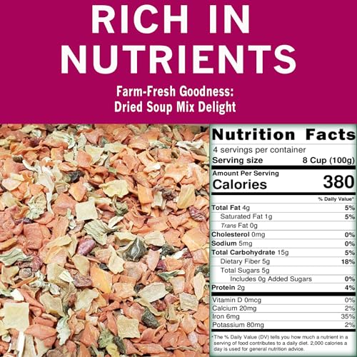 SPICES VILLAGE Dried Ramen Toppings [ 1 lb ] - Dehydrated Vegetables Mixed Vegetables Flakes, Mix of Carrot, Onion, Red & Green Bell Pepper, Celery, Cabbage & Spinach Flakes - Kosher, Gluten Free, Non GMO, Resealable Bulk Bag - Thumbnail 6