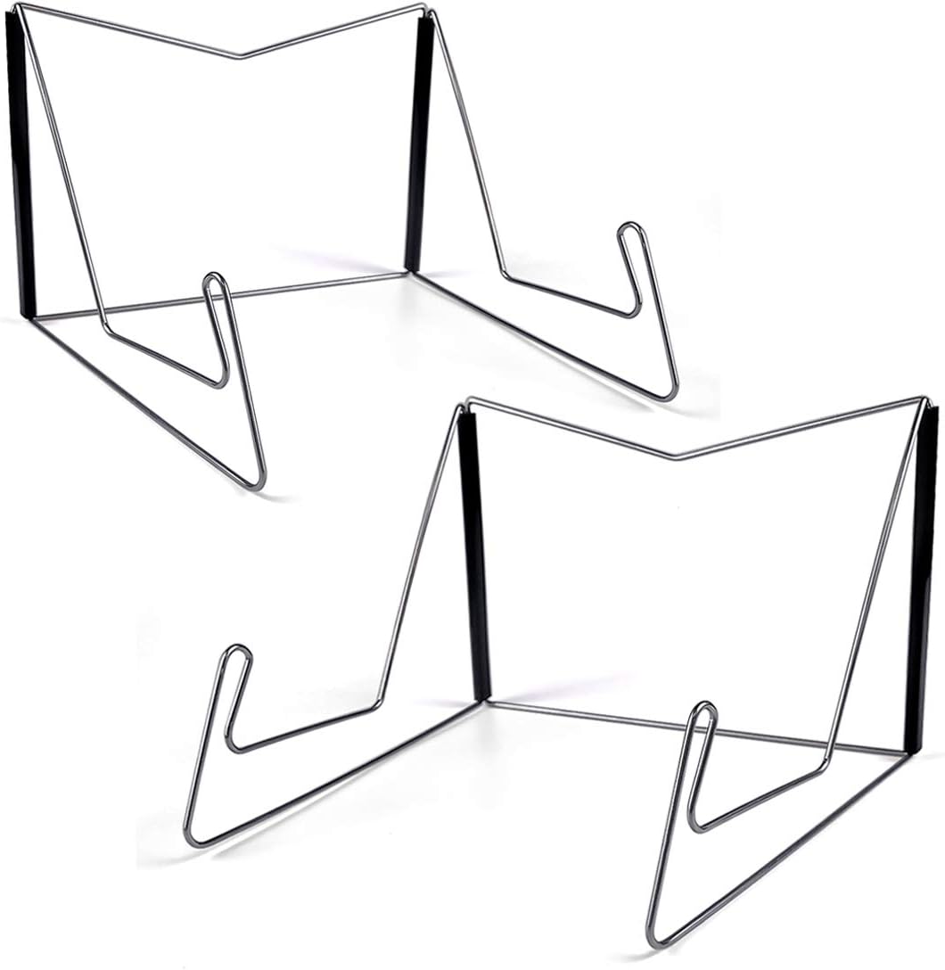 2Pcs FoldnStow Book Stands, Metal Bookstand Music Book