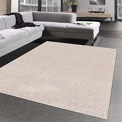 CARPETIA Teppich flach-gewebt für Eingang & Diele • einfarbig in beige Größe 200 x 290 cm