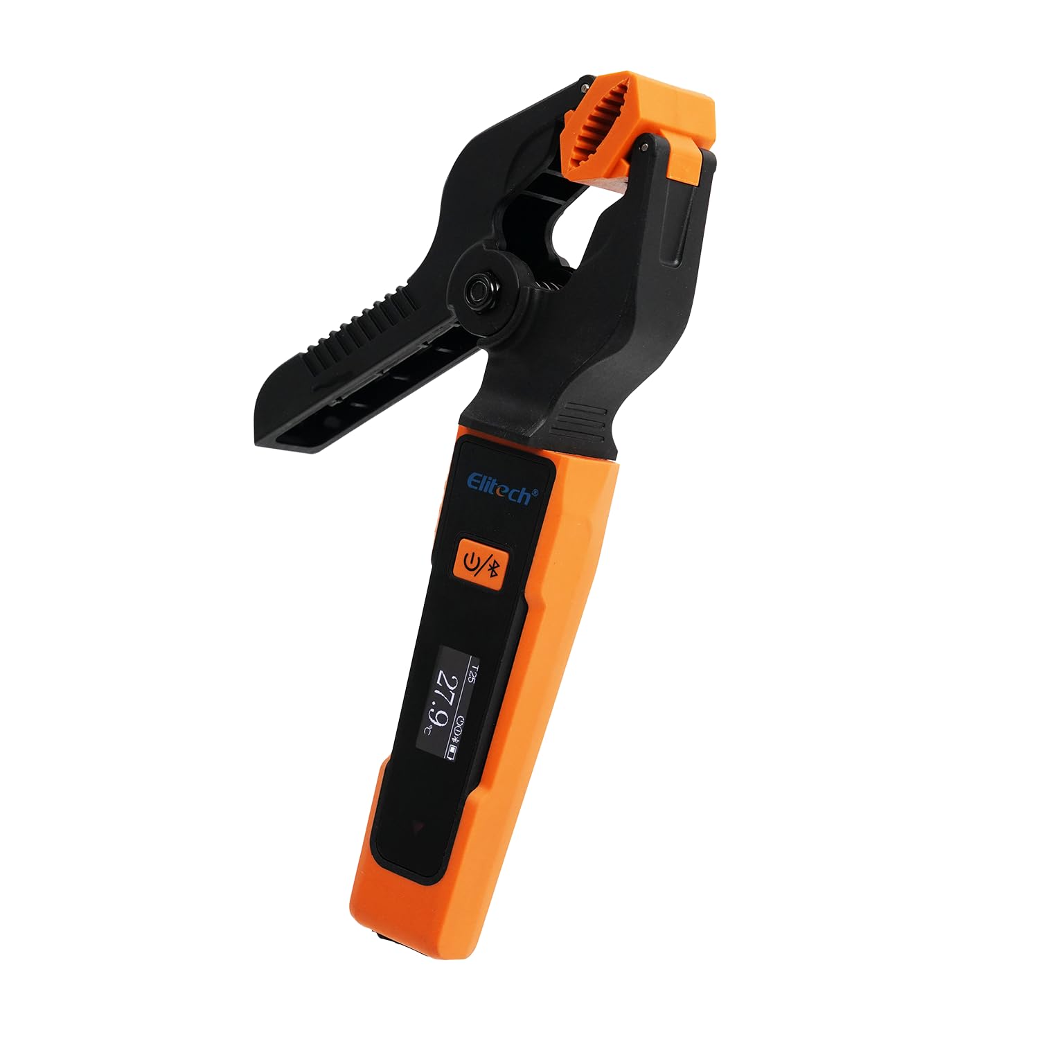 Elitech Sonda de temperatura inalámbrica IPT-01S con cabeza giratoria, termómetro Bluetooth Hvac tipo T, alcance 100 metros, pinza temperatura tubos 6-38 mm, grabación de datos 3000 puntos, IP54