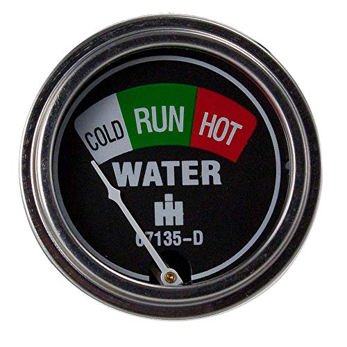 67135D Farmall Water Temperature Gauge - Fits Many Farmall & IH Models! Fits International I4 I6 ID6 H Super H I9 ID9 M Super M Super MD Super MTA O4 O6 ODS6 OS4 OS6 TD6 W4 W6 Super W9 W9 Super WD6