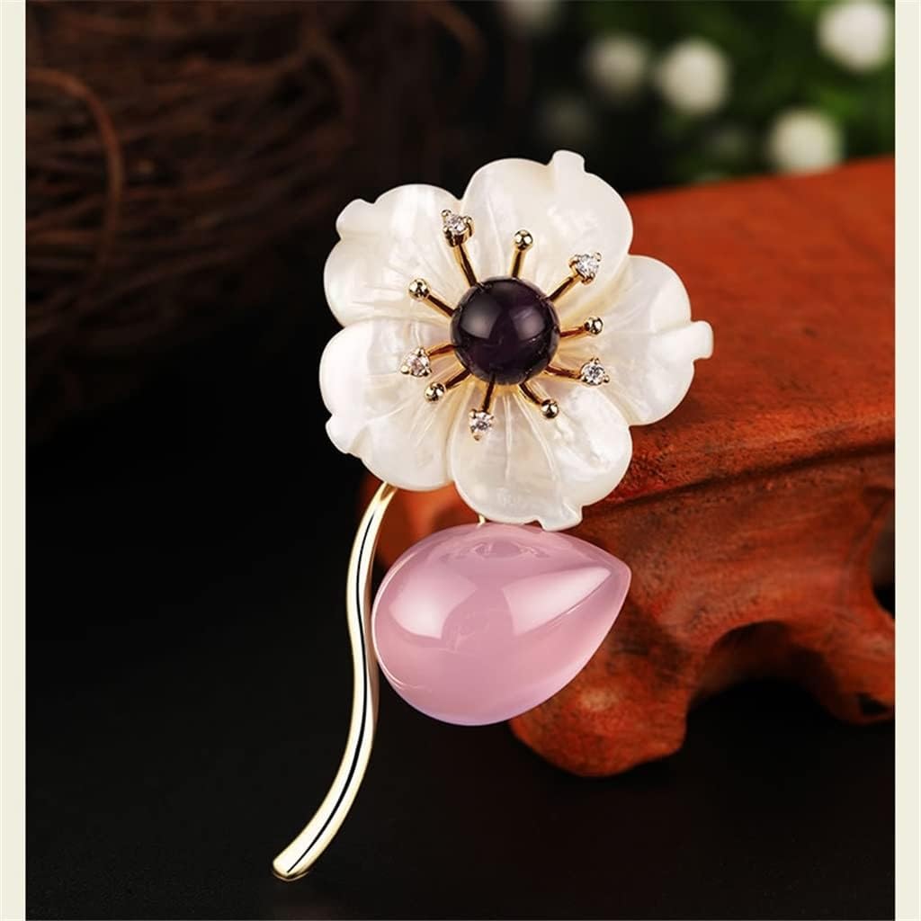 Broche de Flores para Mujer, Temperamento Retro, Ramillete, joyería, Abrigo, Cheongsam, Chaqueta, Accesorios, alfiler Salvaje(A)