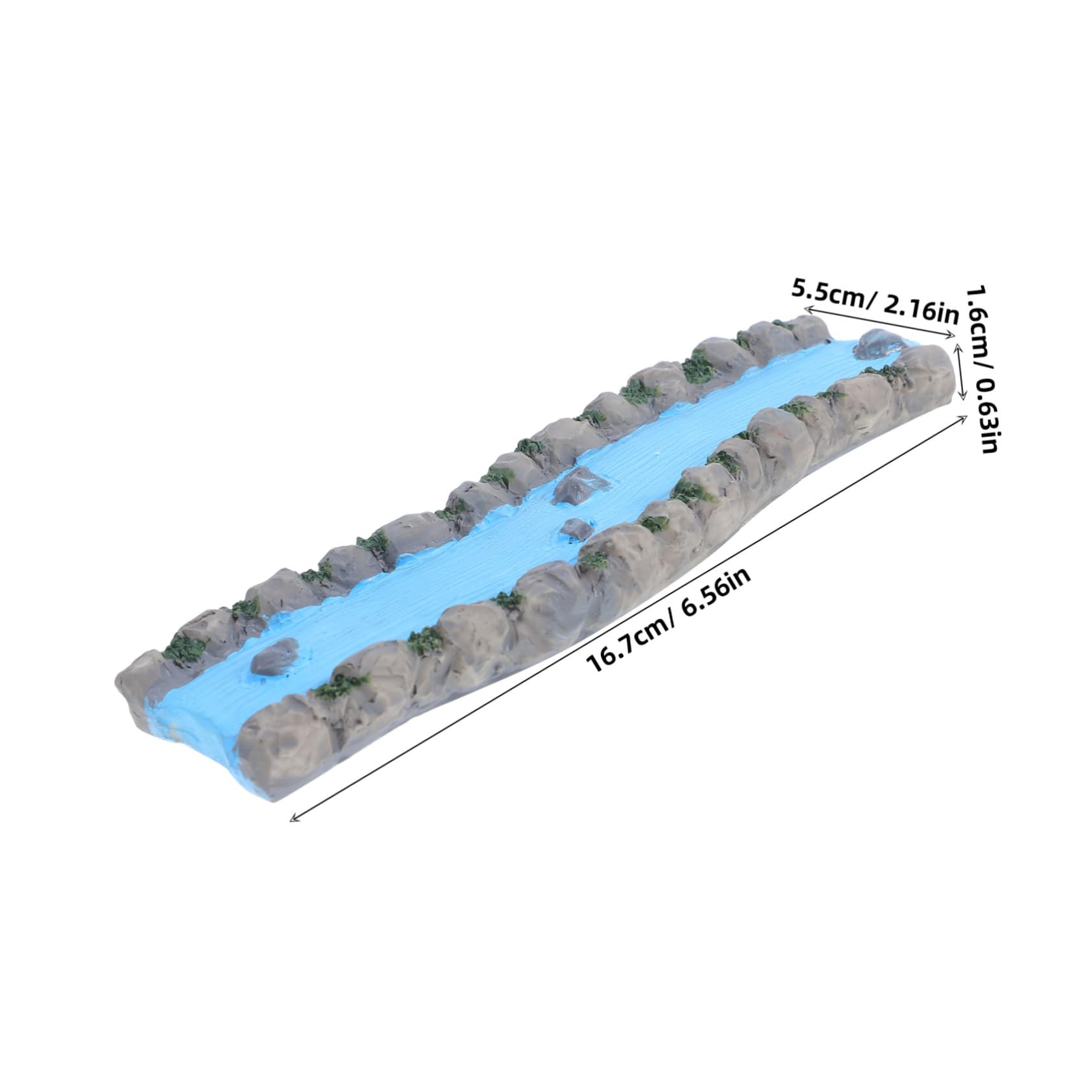 HOMSFOU Miniatur Fluss Deko 2 Stück - Resin Bach Für Feengarten