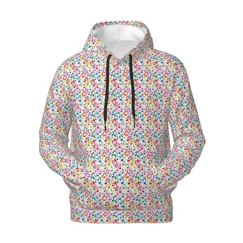 Sweat à capuche musique colorée homme pull léger pour l'automne