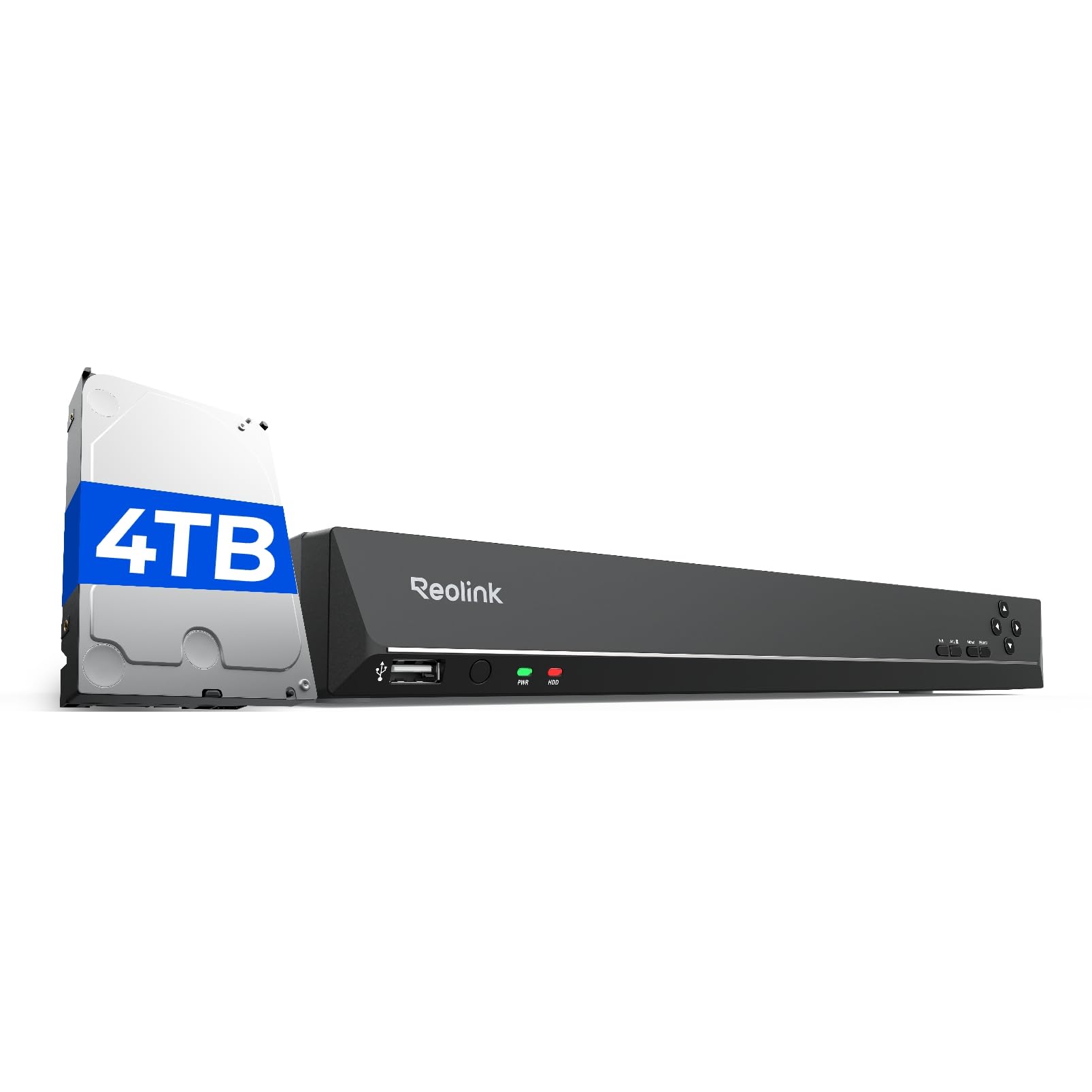 Reolink 4K PoE NVR 16 Channel Pre-Installed 4TB Hard Drive Supports