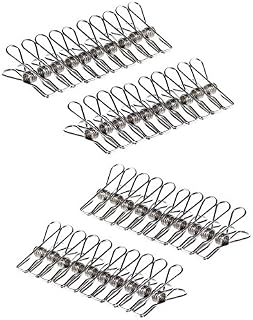 Comfysail Multi-purpose Stainless Steel Functional Windproof Wire Pegs Clothes Pin Pegs Against Rust for Daily Life Laundry,Kitchen,Bathroom,Garden,Outdoors(Pack of 40 Clips)