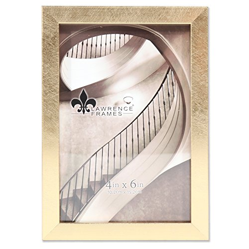 Lawrence Frames 708046 Galvanized Expressions 4x6 Chloe Contemporary Gold Picture Frame