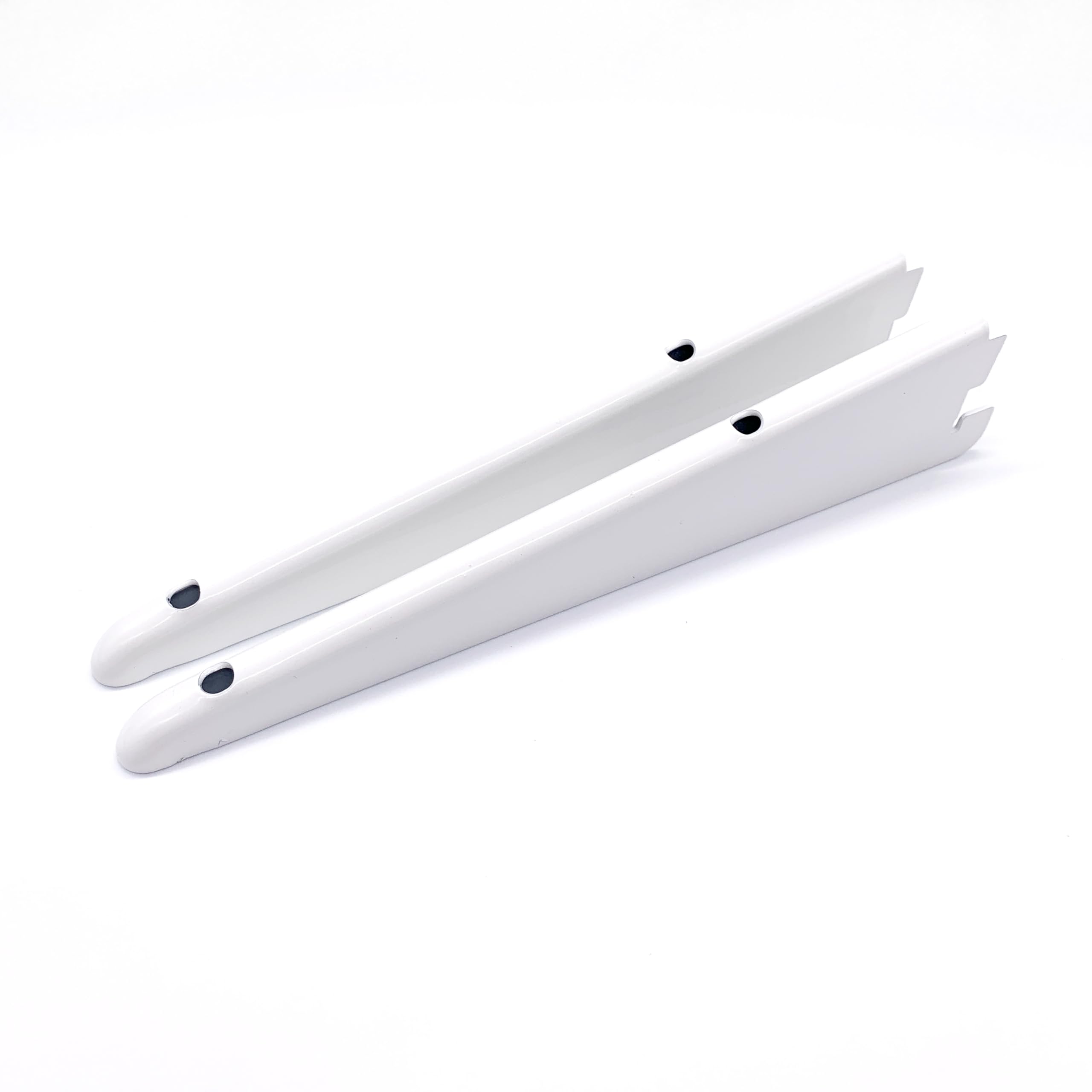 Twin Slot Shelving Brackets White - Heavy Duty Steel Bracket | Pack of 2-220mm / 22cm — image 1