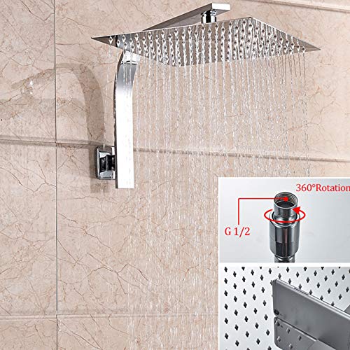 Ensemble de robinetterie de douche de qualité supérieure en laiton massif finitions chrome - 8