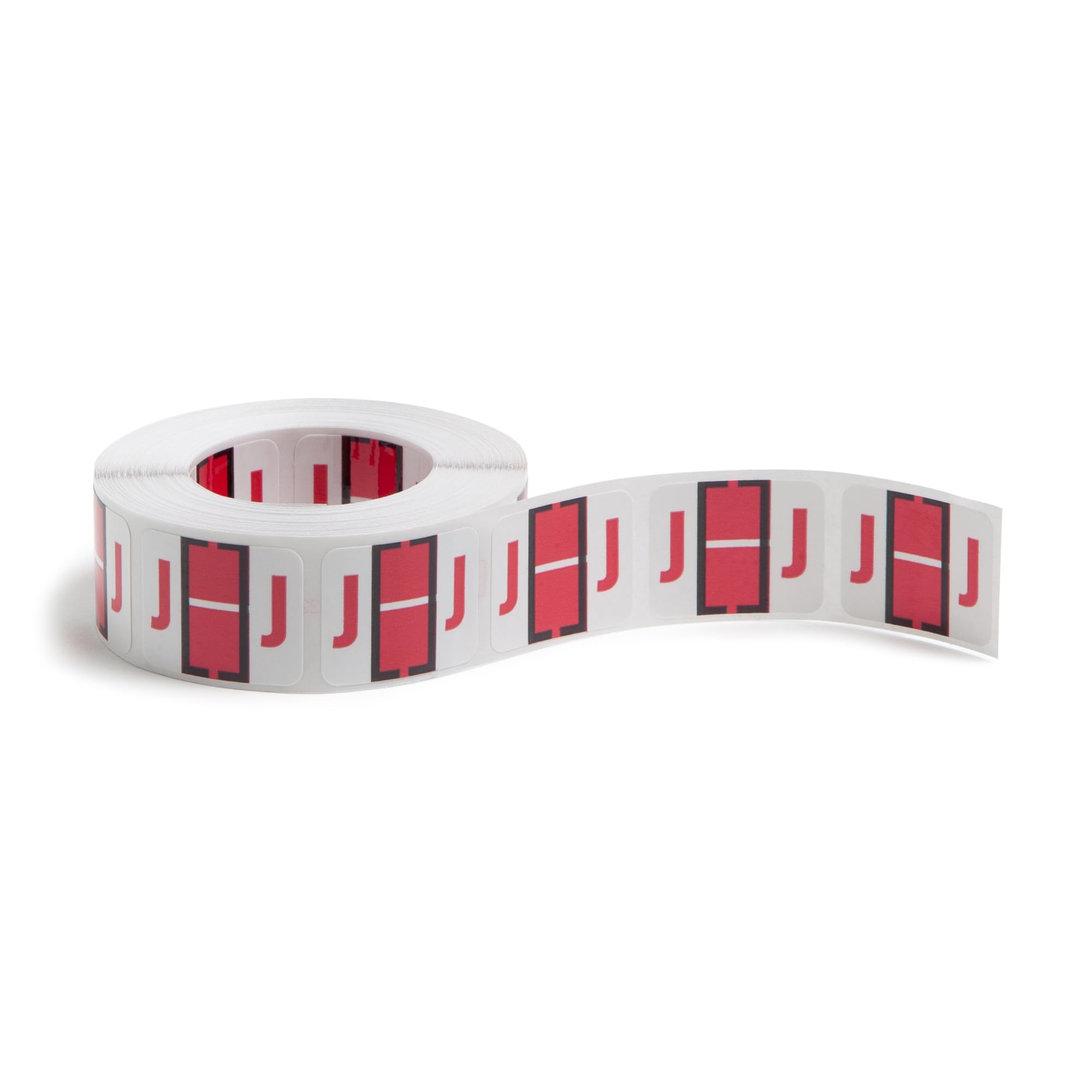Smead BCCR 67080 - Etichetta alfabetica codificata a colori a barra, rotolo di etichette, rosso, 500 etichette per rotolo, (67080)