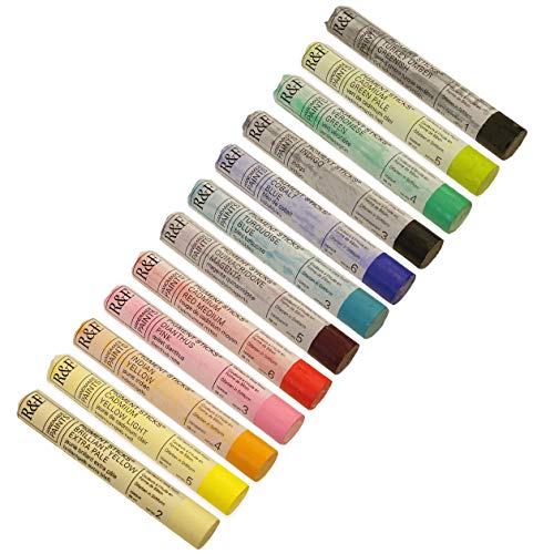 R&F Handmade Paints - Professional Oil Pigment Stick, Painters Dozen, Set of 12 Colors - Image 3