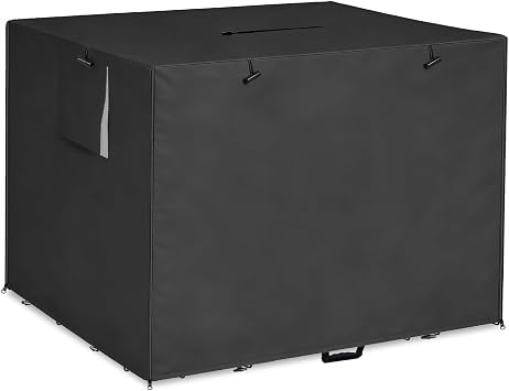 48Inch Wire Dog Crate Cover,Durable Windproof Privacy Polyester Pet Kennel Covers,Breathable Blackout Cover for 1/2/3 Door Dog Cage. 48" L x 30" W x 33" H,Black