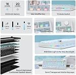 EPOMAKER HE75 V2 Hall Effect Gaming Keyboard, 8K Polling & 0.1ms, 8000mAh & 2.4Ghz/BT, Hot Swap Key & Knob, 0.005mm Adjustable Actuation, Rapid Triggering, Creamy & Thocky (White)