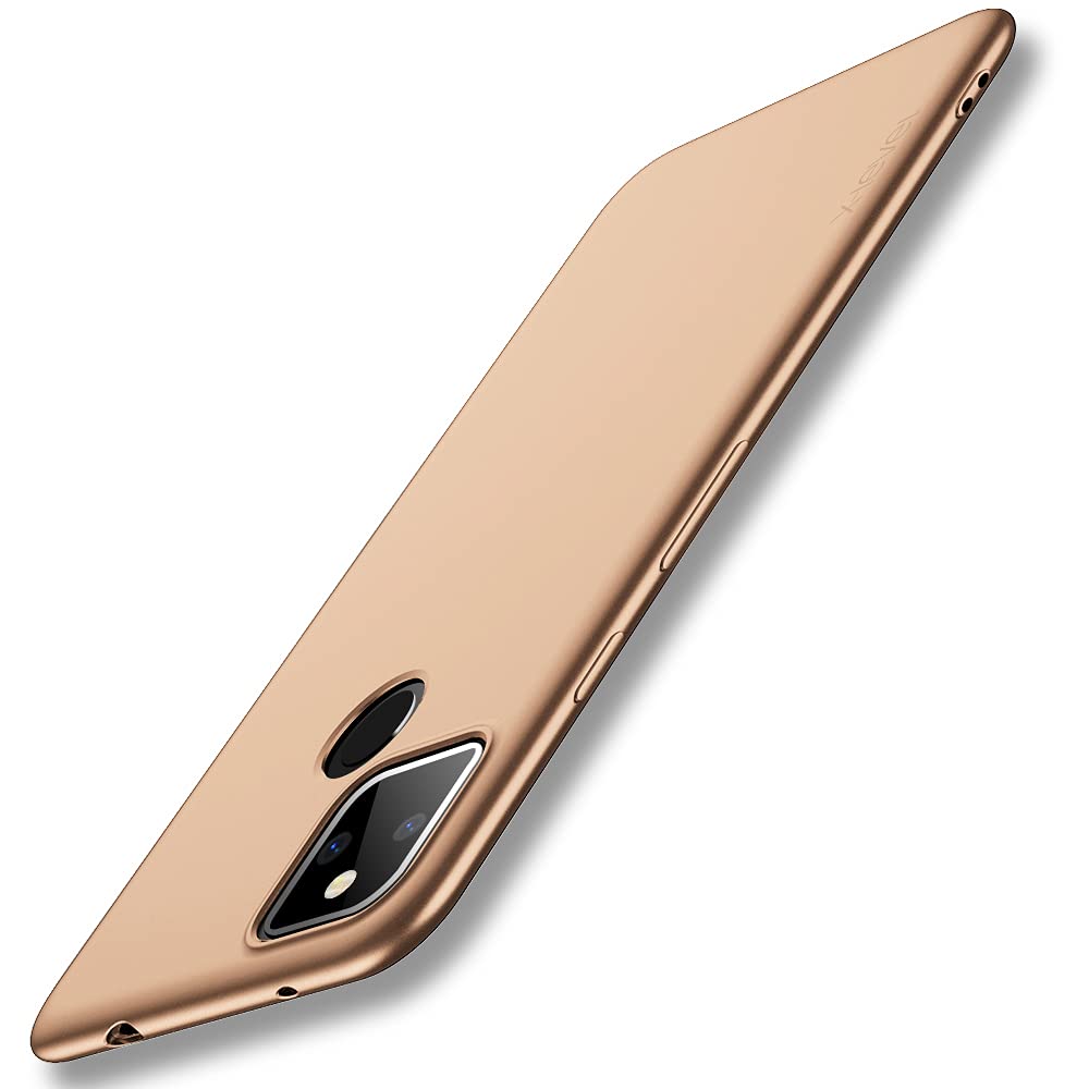 X-level Pixel 5A 5G Case Ultra-Thin Slim Fit [Guardian Series] Phone Cases Soft Flexible TPU Matte Finish Coating Light Protective Back Cover for Google Pixel 5A 5G-Gold