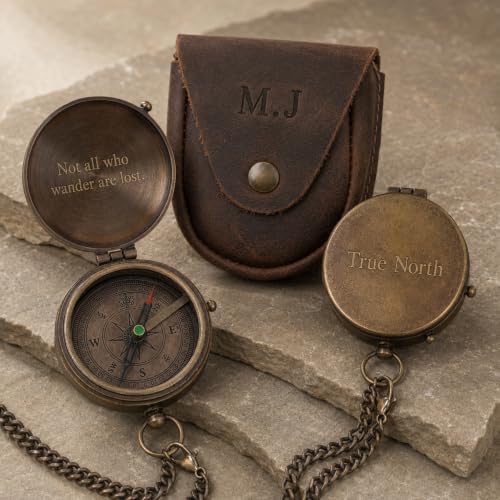 Brújula personalizada grabada CraftZen para hombres y mujeres miniatura 3