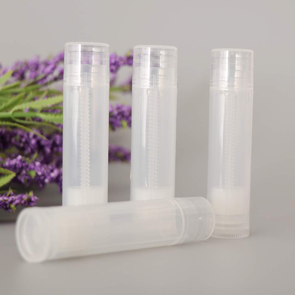 Packdost 5 Grams Transparent Empty Chapstick Lip Stick Tube Container for Lip Balm Lipstick Cosmetic & Makeup Use Pack of 50