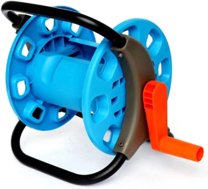 Portable 25m Water Hose Reel Storage Rack Holder Aluminum Frame Pe Plastic Easy to Use for