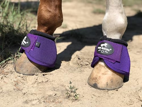 Image of 2520D Horse Bell Boots No-Turn Horse Bell Boots, Equine Ballistic Hoof Overreach Bell Boot, Pair
