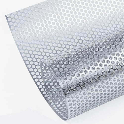 Image of AggAuto Universal 40 inchx13 inch Car Grill Mesh - Aluminum Alloy Automotive Grille Insert Bumper Honeycomb Hole 8mm Spacing 3mm, One of the Most Multifunctional Shape Grids 100x33cm Silver