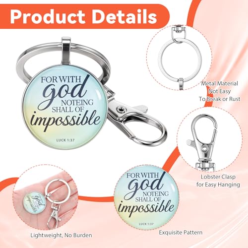 Image of Lemecima 18Pcs Christian Keychain Bulk Bible Verse Religious Keychain Scripture Quote Inspirational Gifts Supplies for Men Women