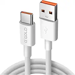 Cabo USB Tipo-C Turbo – Carregamento Ultra-Rápido e Cabo de Dados Reforçado | Compatível com Android e iOS