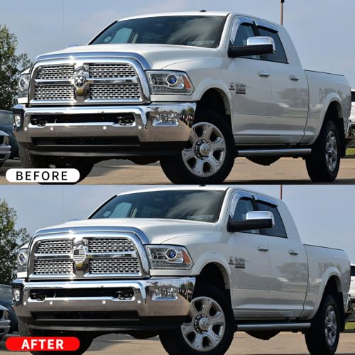 Image of Glossy Black American Flag Emblem Fits for RAM Front Grille Emblem Replacement Compatible Models /1500 2006-2018 /2500 2009-2018 /3500 2007-2018 (Silver)