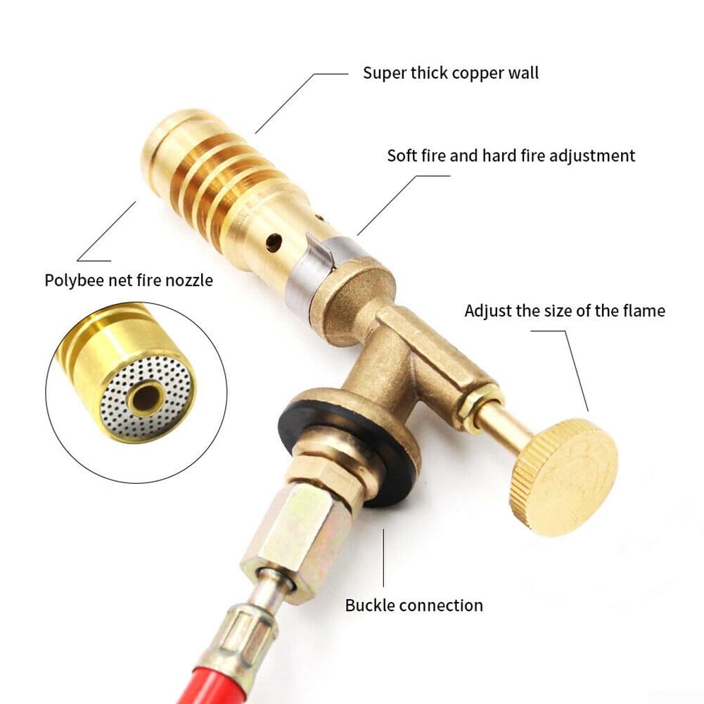 MAP Pro - Antorcha de gas propano para soldadura con manguera de 5 pies, gases disponibles, propano, gas combustible Map/Pro