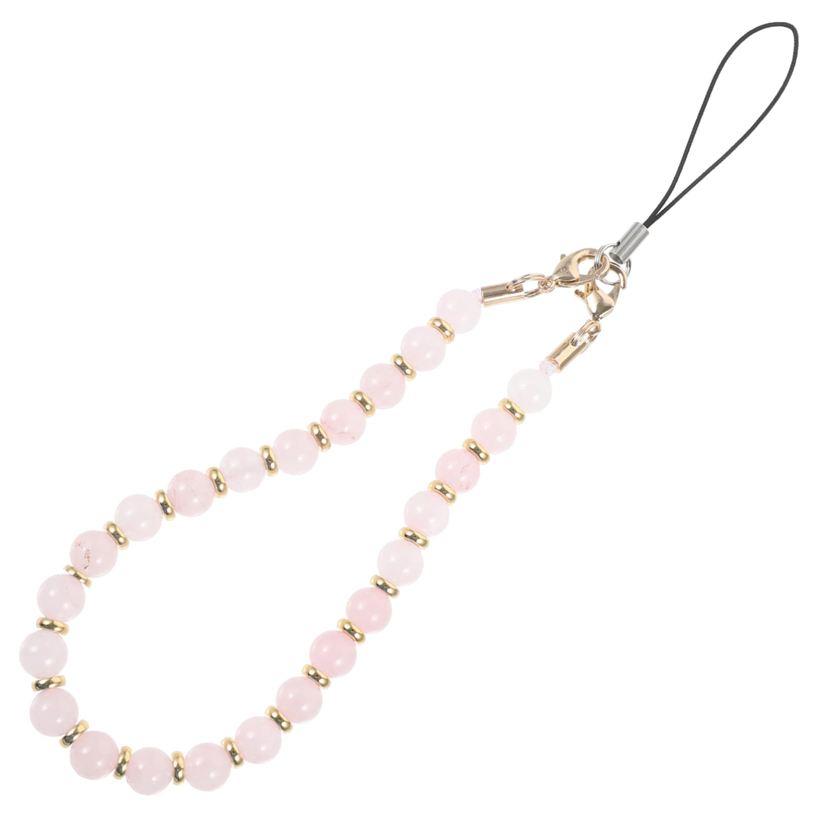 Angoily Cinghie per cellulari lux tracolla per cellulari phone charm collana tallone kit telefonini telefonare ciondolo per cellulare con perline fascino del telefono bohémien rosa