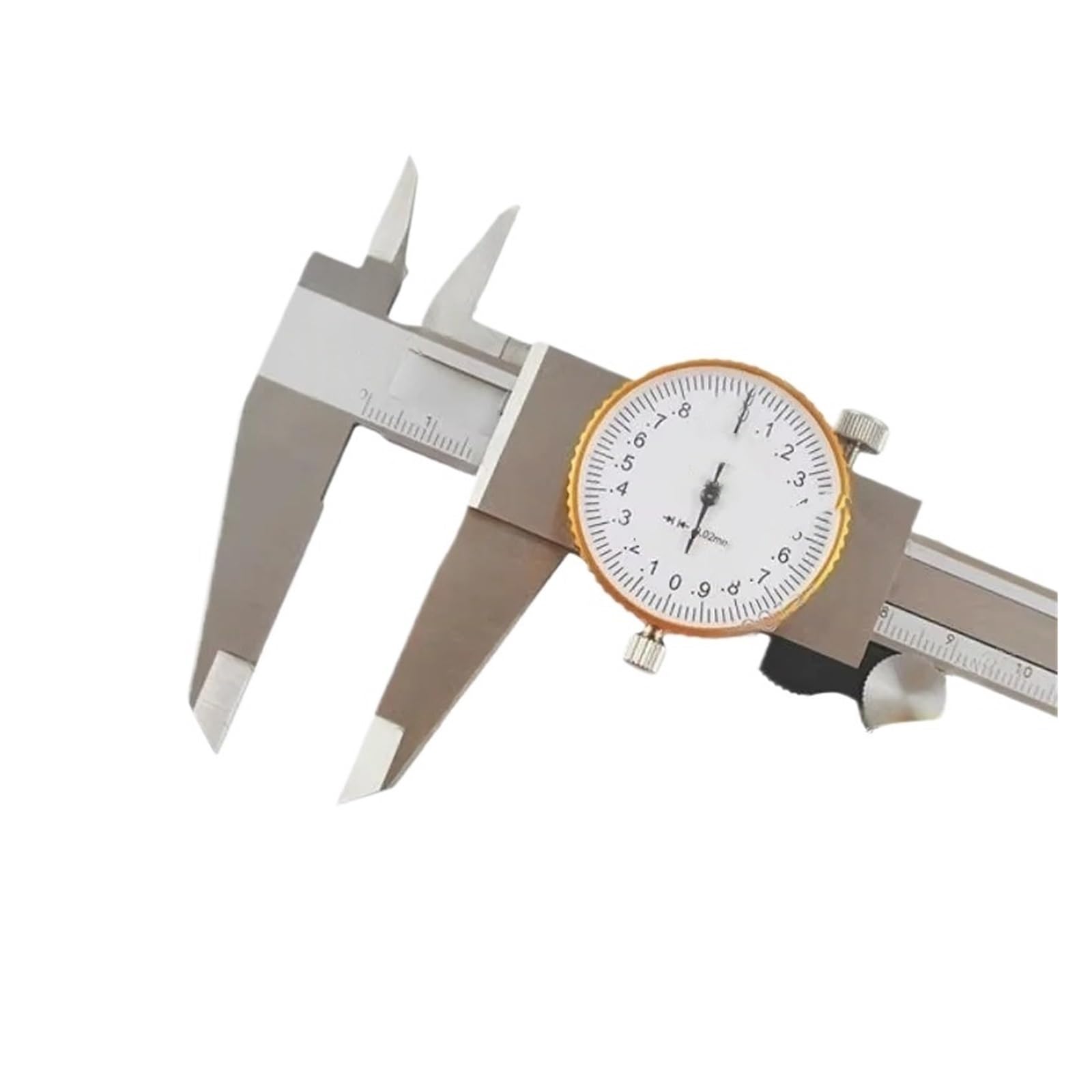 Calibrador de cuadrante de acero inoxidable 0-150/200/300 * 0,02 Herramientas de medición Calibradores con reloj calibres(0-200mm 0.02)