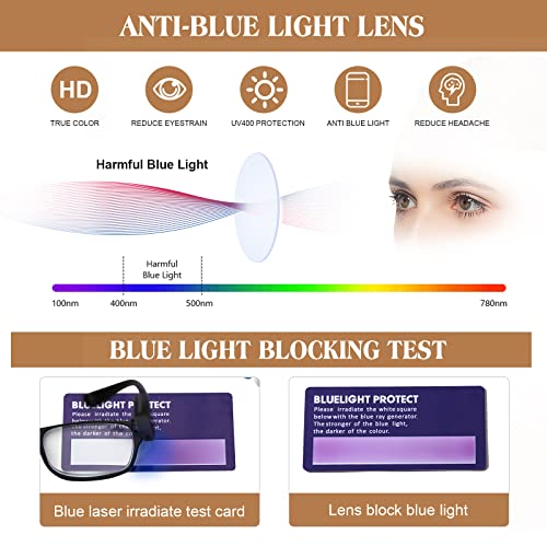 OKH Reading Glasses with Light, Anti Blue Light Lens, USB Rechargeable Bright LED Readers for Men Women 1.0 - Image 2