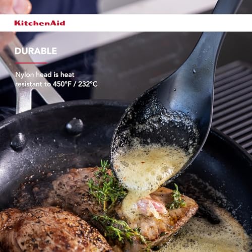 KitchenAid Soft Grip Basting Spoon - Charcoal Grey - Image 4