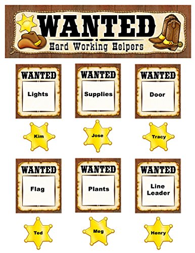 Teacher Created Resources Wanted: Western Helpers Mini Bulletin Board, Brown with Yellow (4866)
