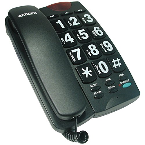 REIZEN Big Button Speaker Phone - Black and White